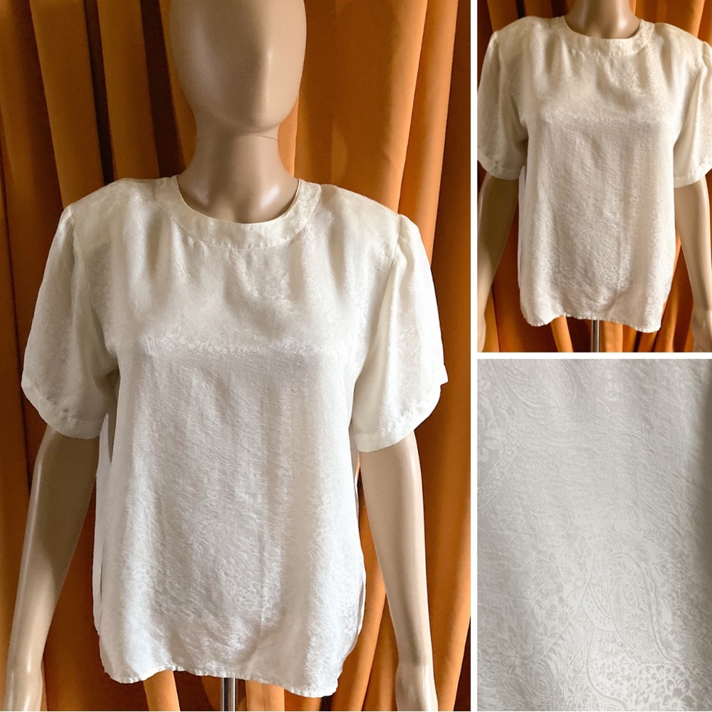 Vtg Anna and Frank 100 percent silk blouse